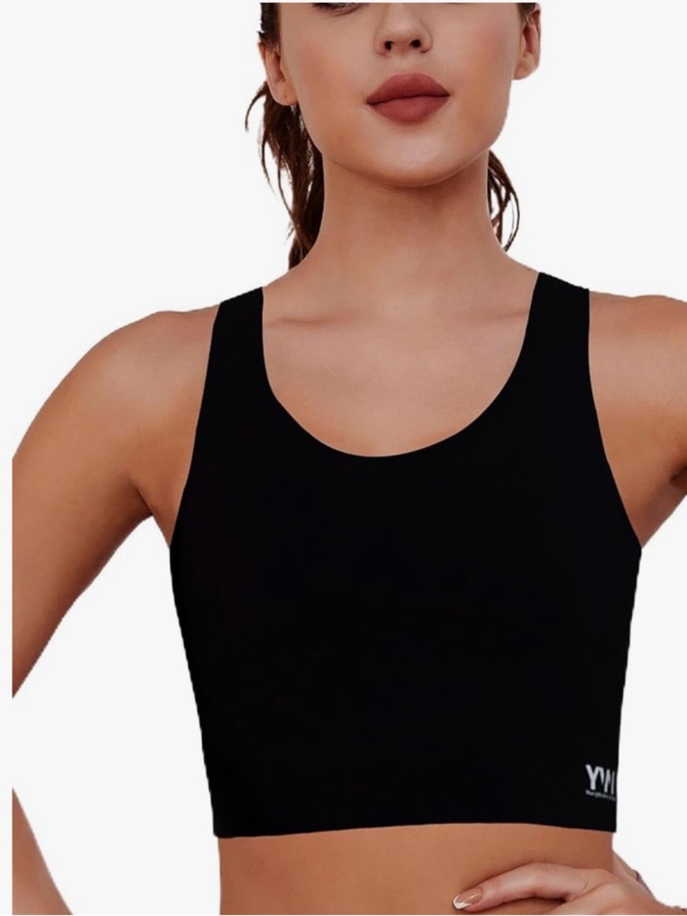 Essential Black Sports Crop Top